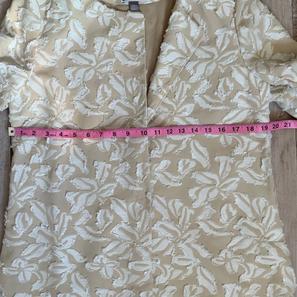 Nordstrom Chelsea28 Beige Flax Floral Eyelash Jacquard Long Blazer Jacke… - Picture 14 of 14